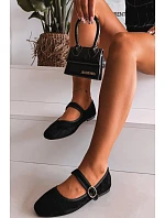 Černé baleríny s páskem a zlatou sponou Kelisa Černé baleríny s páskem a zlatou sponou Kelisa