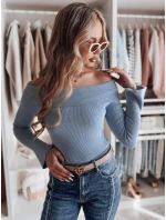 Dámská halenka s odhalenými rameny SHOWIT modrá FashionStreet MY2427 Dámská halenka s odhalenými rameny SHOWIT modrá FashionStreet MY2427