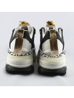 Černé dámské sneakersy s panteřím vzorem (BX1827-SP)