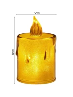 DEKORATIVNÍ SVÍČKA 10,5 CM JANTAROVÁ TEPLÁ BÍLÁ 1 LED