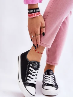 Dámské klasické tenisky černé a bílé Ecoma