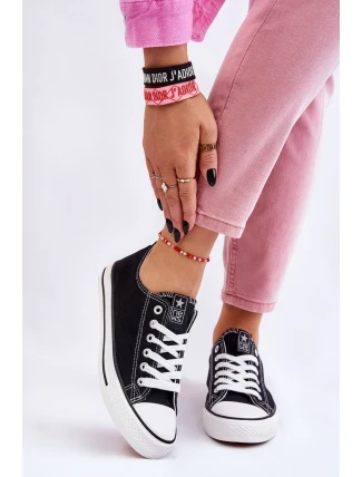 Dámské klasické tenisky černé a bílé Ecoma