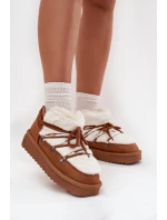 Nízké sněhule na platformě s kožešinou D.Franklin DFSH370011 Camel