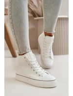 Dámské Zateplené Tenisky Z Eko Kůže Big Star Bílé Dámské Zateplené Tenisky Z Eko Kůže Big Star Bílé