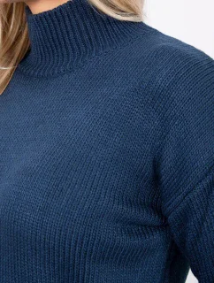 Poloviční svetr s rolákem tmavě modrý