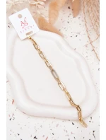 Dámský náramek řetěz ze chirurgické oceli zlatý