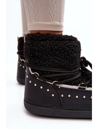 Dámské černé zateplené boty do sněhu Rohes Dámské černé zateplené boty do sněhu Rohes