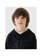Chlapecká nepruhovaná mikina s kapucí 4F Junior 4FJWMM00TSWSM1292-21S