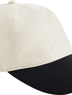 Beechfield B 67 5 panelová kontrastní kšiltovka 53.0067 natural/black