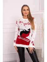 Svetr s vánočním motivem ecru