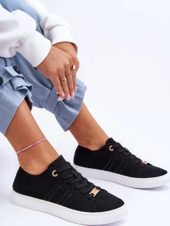 Dámské šněrovací tenisky černé Etna