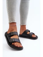 Lehké Pěnové Dámské Žabky S Sponami Big Star NN274A750 Černé