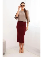 Dámská sukně ZS5121 bordó - Kesi