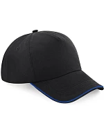 Beechfield B 25C 5 panelová kšiltovka "Authentic Piped Peak" 53.025C black/bright royal Beechfield B 25C 5 panelová kšiltovka "Authentic Piped Peak" 53.025C black/bright royal
