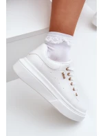 Dámské Tenisky Na Platformě Eko Kůže Bílé Lelandine