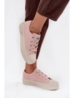 Dámské trampky na platformě LEE ISLA C WOMEN LOW – růžové
