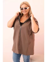 Dámská mikina s ozdobnými rukávy černá masełkowa