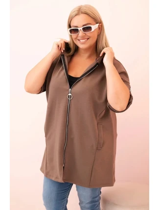 Dámská mikina s ozdobnými rukávy černá masełkowa