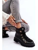 Dámské Kožené Trapery GOE MM2N4082 Černé Dámské Kožené Trapery GOE MM2N4082 Černé