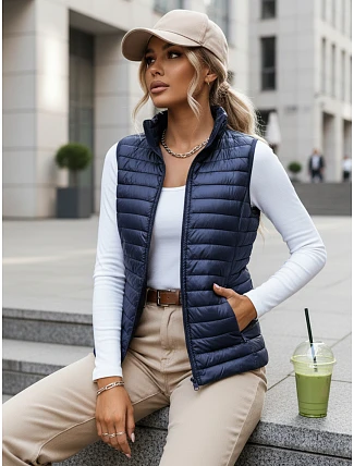 Dámská prošívaná vesta STANSY navy blue FashionStreet TY3962