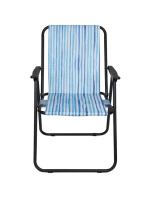 TURISTICKÉ SEDADLO S OPĚRKOU 52x44x75CM SKLÁDACÍ MODRÁ LINIE