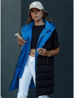 Dámská dlouhá prošívaná vesta s kapucí CHESTER černá FashionStreet TY4535