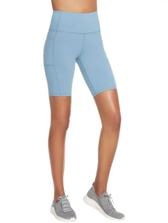 Skechers Go Walk Cyklistické kraťasy s vysokým pasem W3SH53-BLGY Blue S