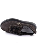 Dámské kožené boty na platformě hnědé Vinceza 41523 dámské