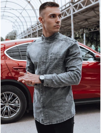 Pánská šedá košile FashionStreet DX2585
