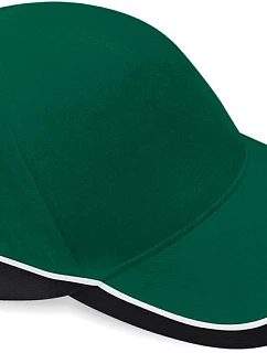 Beechfield B 171 5 panelová týmová závodní kšiltovka 53.0171 bottle green/black/white