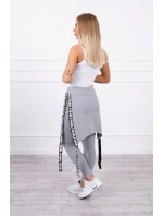 Kalhoty/oblek s nápisem selfie šedý