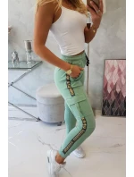 Tmavě mátové kalhoty cargo Tmavě mátové kalhoty cargo