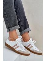 Zazoo N1068 Kožené Nízké Sneakersy Dámské Béžové