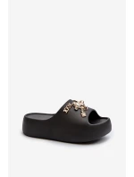 Dámské lehké pěnové žabky s ozdobami Černé Orchia