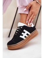 Dámské tenisky na platformě černé Syliyana