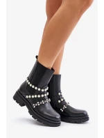 Dámské Kotníkové Boty s Ozdobnými Pásky Černé Sintitia Dámské Kotníkové Boty s Ozdobnými Pásky Černé Sintitia