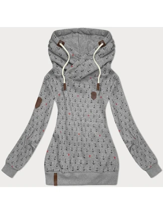 Dámská mikina (2304) šedá s potiskem -Goodlooking