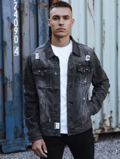 Pánská šedá džínová bunda FashionStreet TX4854