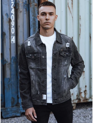 Pánská šedá džínová bunda FashionStreet TX4854