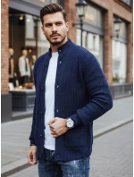 Pánský tmavě modrý svetr FashionStreet WX2346