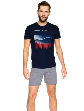 Pánské pyžamo 39907 Nature blue - HENDERSON