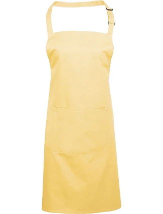 Premier PR 154 Zástěra s laclem a kapsou na břiše "Colours" 39.0154 lemon