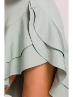 M850 Volánové mini šaty - mátové