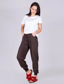 Dámské kalhoty USD-0015K-7300 khaki - Yoclub