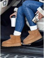 Dámské sněhule na platformě camel BRINETTO FashionStreet ZY0549