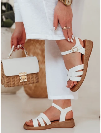 SANTORIA sandály na nízkém podpatku bílé FashionStreet ZY0837