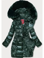 Zelená dámská vypasovaná zimní bunda (2M-028) Zelená dámská vypasovaná zimní bunda (2M-028)