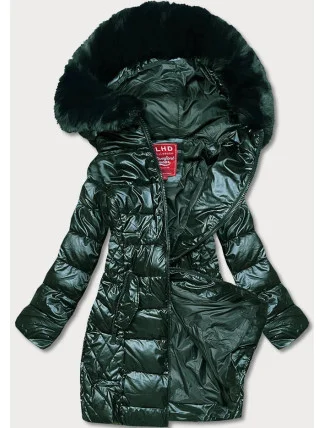 Zelená dámská vypasovaná zimní bunda (2M-028) Zelená dámská vypasovaná zimní bunda (2M-028)