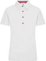 Daiber JN 715 Dámské piqué polo v tradičním krojovém stylu 02.0715 white/red white