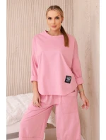 Komplet nových mikinových kalhot Punto pudrově růžová Komplet nových mikinových kalhot Punto pudrově růžová